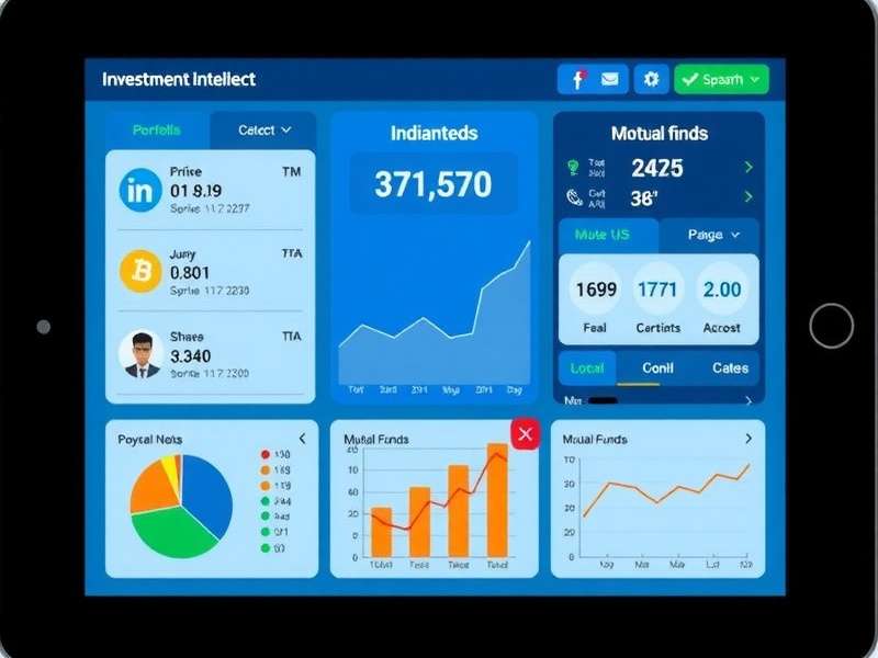 Investment Intellect gameplay showing portfolio management with Indian stocks and mutual funds